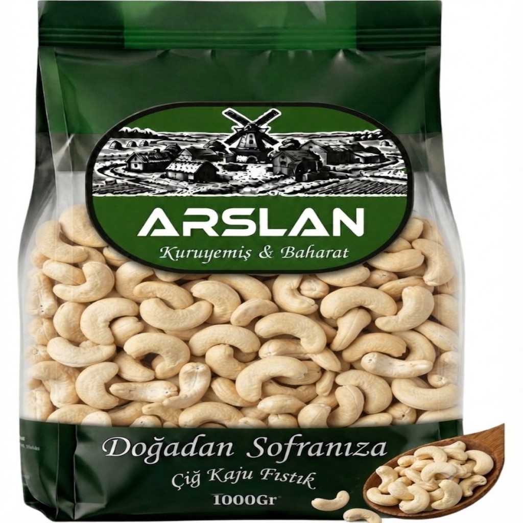 Arslan Kaju Fıstık Çiğ 1Kg