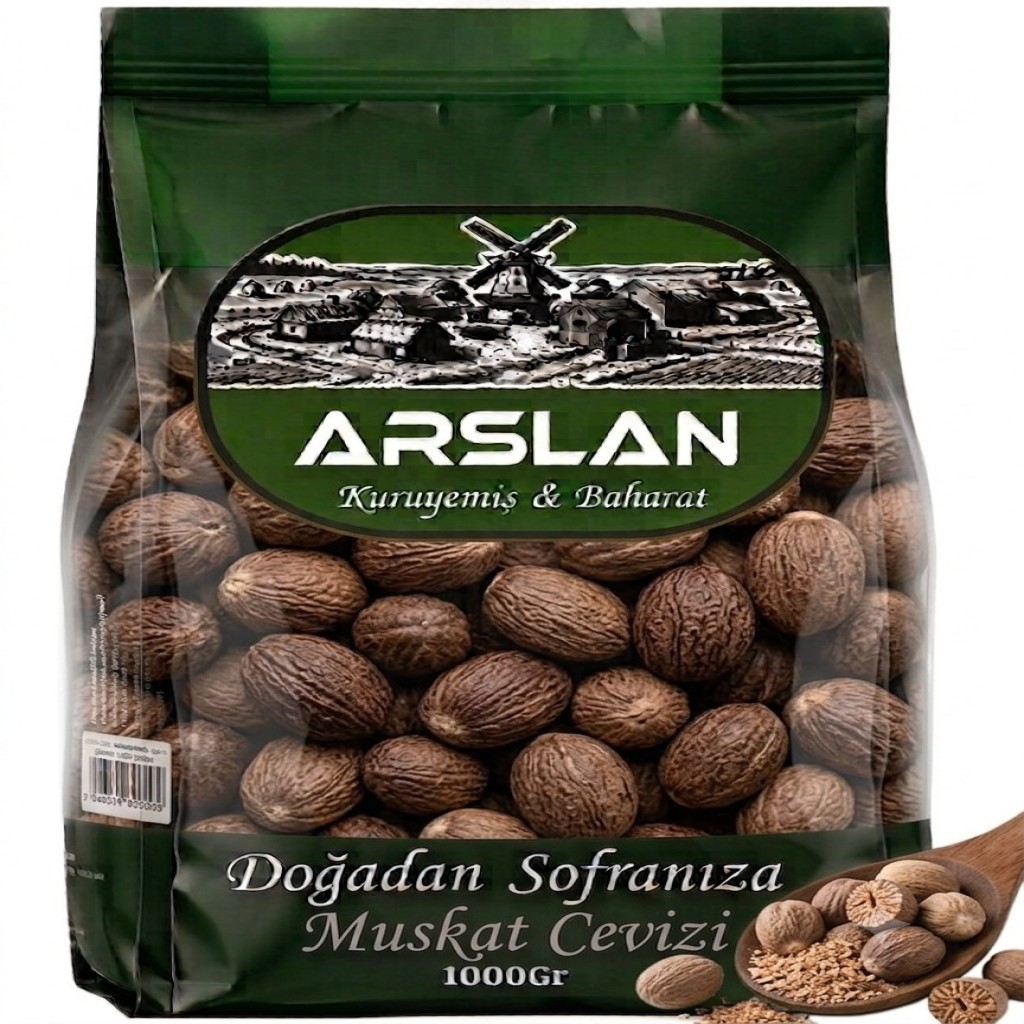Arslan Muskat Cevizi Tane 1Kg