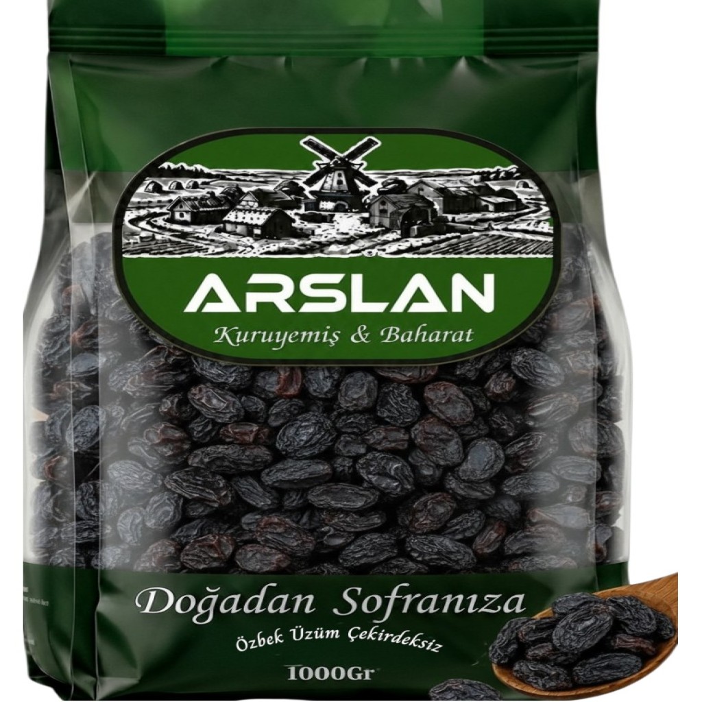 Arslan Özbek Siyah Üzüm Çekirdeksiz 1Kg