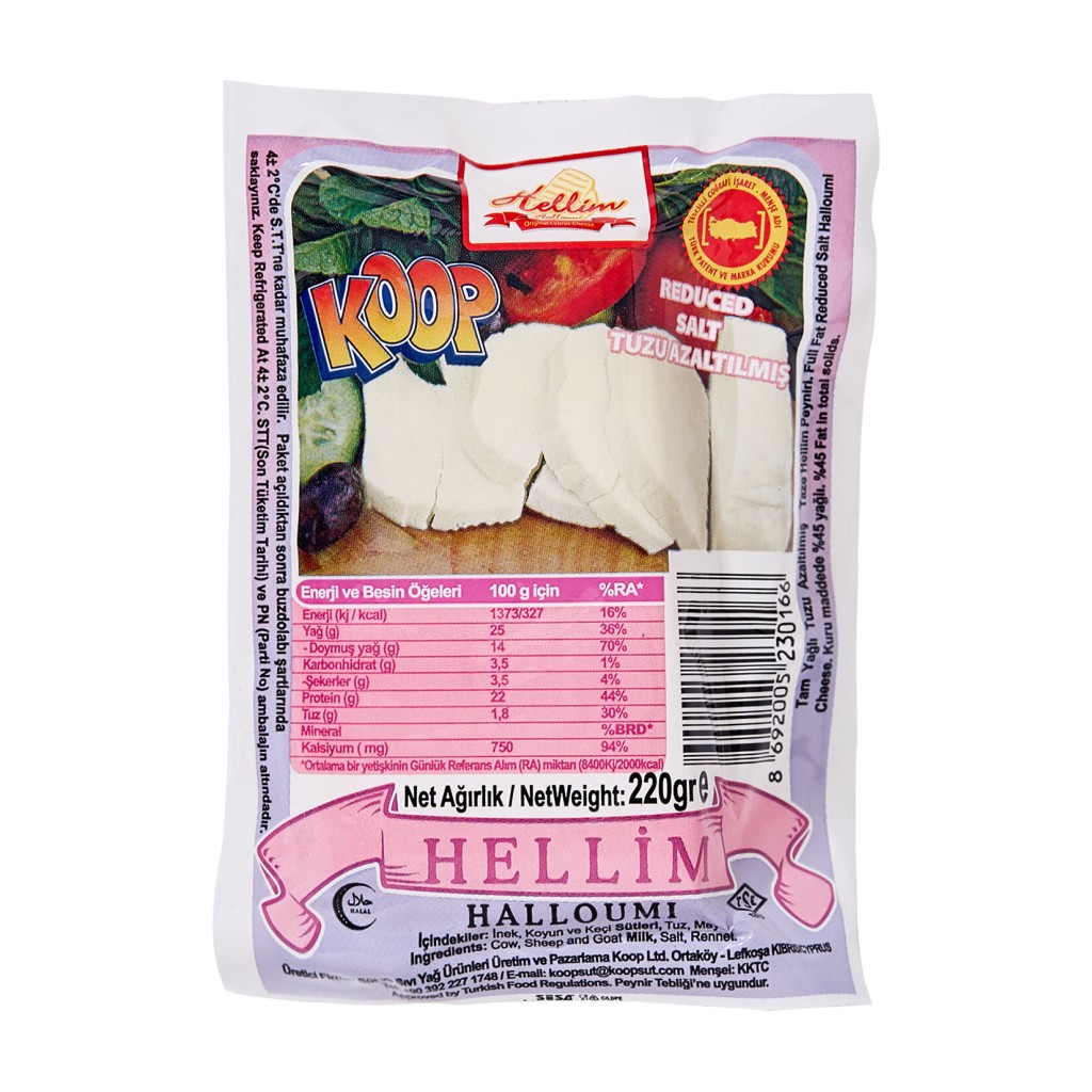 Koop Hellim Peyniri Az Tuzlu 220Gr*14-Adet
