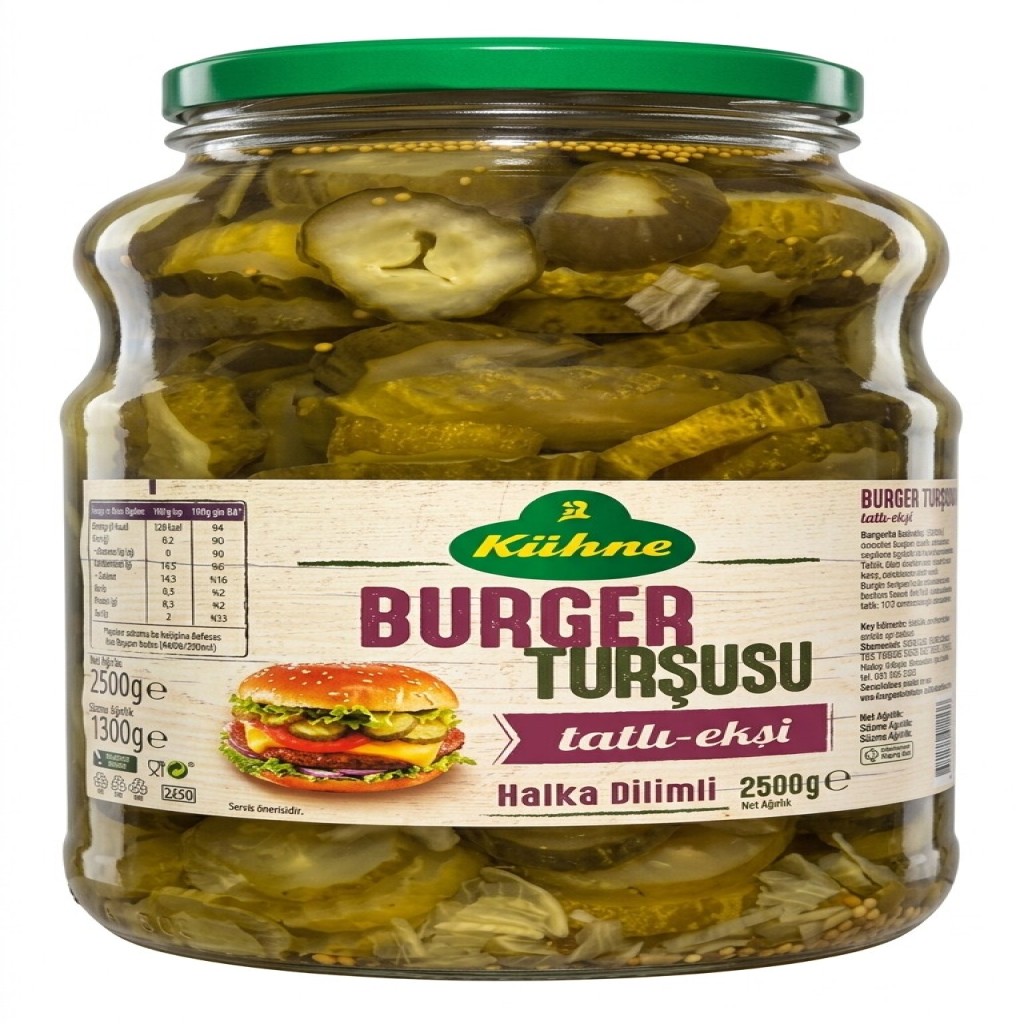 Kühne Halka Dilimli Burger Turşu Net 2500Gr